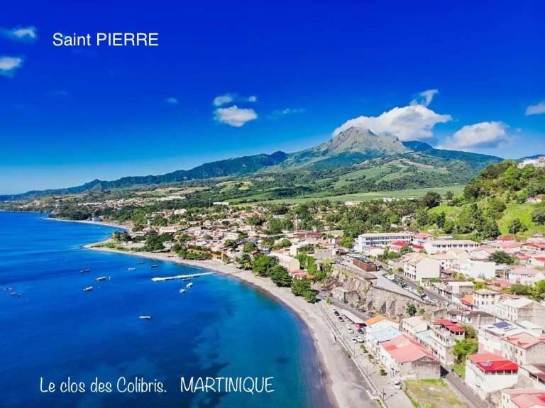 Lodge Colibris Vue Panoramique Mer Et Montagne Pelee , 500 M Plage Dans Un Parc , Calme Assure Ideal Pour Decouvrir Le Nord Caraibes Le Carbet Exteriér fotografie